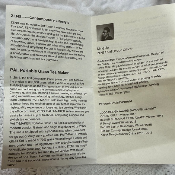 ZENZ Living Glass Tea Infuser with Case - Picture 6 of 10